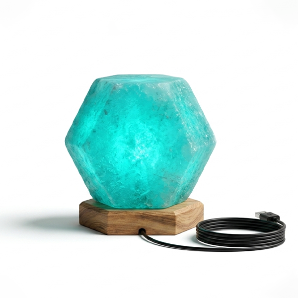 BUX Diamond Shape Salt Lamp USB Multi Color