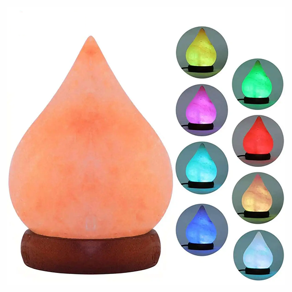 BUX Drop Shape Salt Lamp USB Multi Color