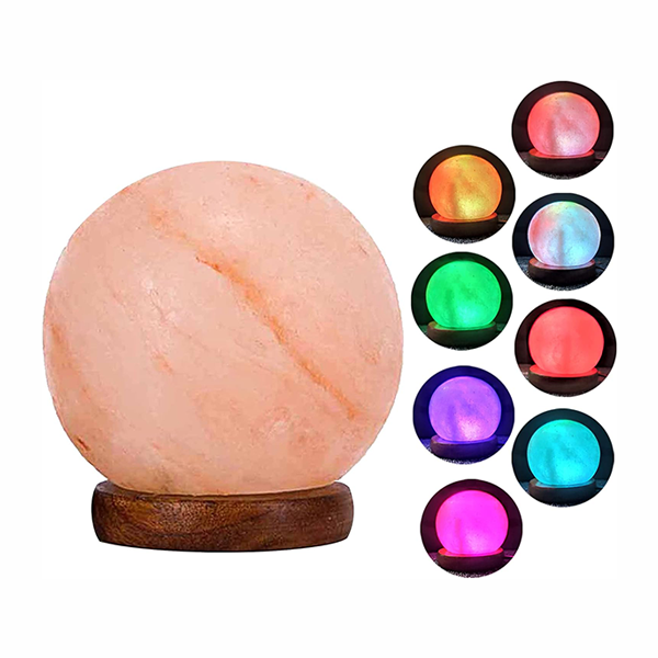 BUX Sphere Shape Salt Lamp USB Multi Color